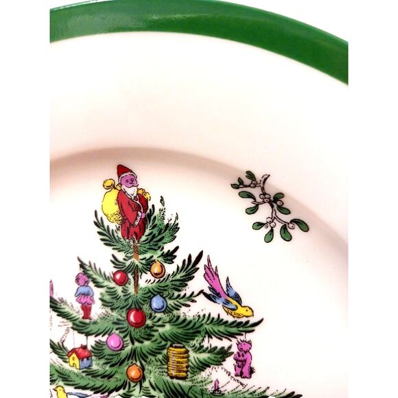 4 Plates SPODE 8" PLATES Salad Dessert Christmas Tree REPLACEMENT Excellent - Picture 8 of 13